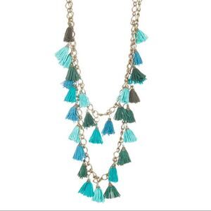 2/$20💥 T&J Designs Blue Pom Pom Necklace